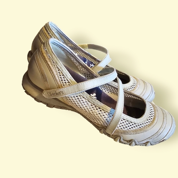 Skechers Leather and Textile Mary Janes Flats Shoes Size 8.5 - Picture 7 of 7